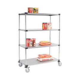 Nexel Galvanized Shelf Truck w/Brakes, 1200 lb. Capacity, 60"L x 18"W x 69"H, Gray