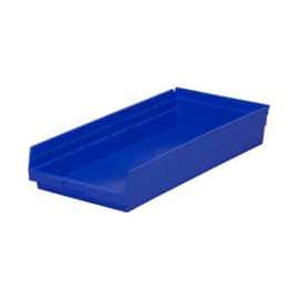 Global Industrial Plastic Nesting Storage Shelf Bin 11-1/8"W x 23-5/8"D x 4"H Blue