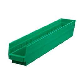 Global Industrial Plastic Nesting Storage Shelf Bin 4-1/8"W x 23-5/8"D x 4"H Green