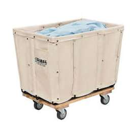 Global Industrial Canvas Basket Truck, 8 Bushel Capacity, Assembled