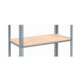 Additional Shelf, Single Rivet, Wood Deck, 48"W x 18"D, Gray