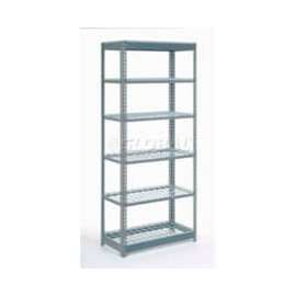 Heavy Duty Shelving 36"W x 24"D x 84"H With 6 Shelves - Wire Deck - Gray