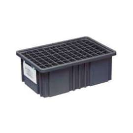 Quantum Conductive Dividable Grid Container - DG92080CO, 16-1/2"L x 10-7/8"W x 8"H, Black
