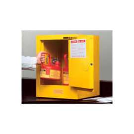 Justrite Flammable Liquid Cabinet, 4 Gallon, Self-Close Single Door Vertical Storage