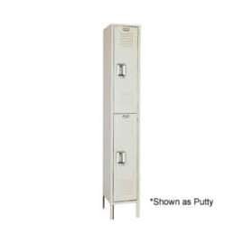 Lyon 2-Tier 2 Door Locker, Recessed Handle, 12"W x 15"D x 36"H, Gray, Unassembled