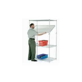 Nexel Shelving Quick Adjust, Wire Shelving Starter Unit, 36"W x 18"D x 63"H