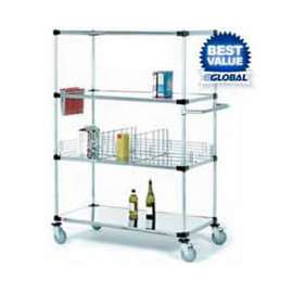 Nexel Stainless Steel Shelf Truck, 1200 lb. Capacity, 48"L x 24"W x 92"H