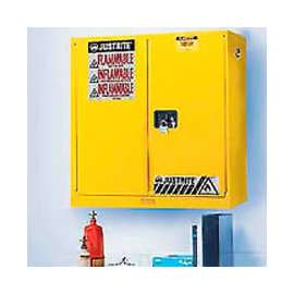 Justrite 20 Gallon Flammable Liquid Cabinet Manual 2 Door Vertical Storage