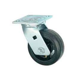 Faultless Swivel Plate Caster 1418-6 6" Mold-On Rubber Wheel