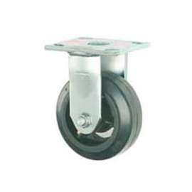 Faultless Rigid Plate Caster 3418-8 8" Mold-On Rubber Wheel