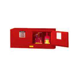 Justrite Piggyback Paint & Ink Cabinet w/ Manual 2 Doors, 12 Gal. Cap., 43"W x 18"D x 18"H