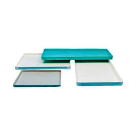 Molded Fiberglass Toteline Conveyor/Assembly Tray 332008-26"L x 18"W x 1-1/8"H Gray