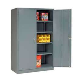 Storage Cabinet, Turn Handle, 48"Wx24"Dx78"H, Gray, Assembled
