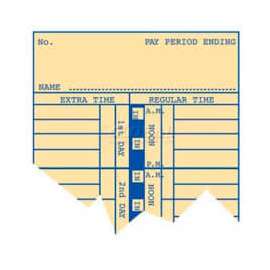 Weekly / Bi-Weekly Time Card For Electronic Time Clock