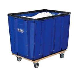 Global Industrial Basket Bulk Truck, Vinyl, 16 Bushel Capacity, Blue