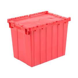 Global Industrial Plastic Attached Lid Shipping & Storage Container 21-7/8x15-1/4x17-1/4 Red