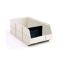 AkroBins 1800 Series 30358 - Stackable Shelf Bin 11"W x 20-1/2"D x 7"H Beige With One Divider