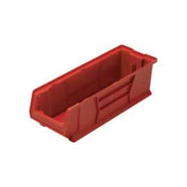Quantum Plastic Hulk Stacking Bin, 8-1/4"W x 30"D x 7"H, Red