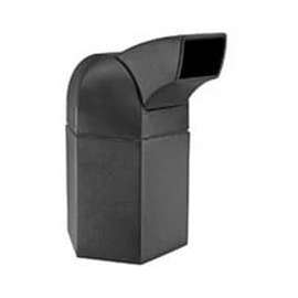 PolyTec Hex Waste Container with Drive-Thru Lid, Black, 45-Gallon