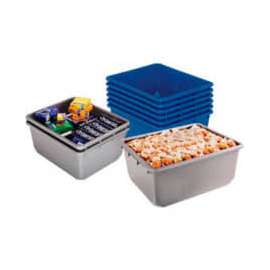 Quantum QuanTub Nesting Tote TUB12419-9 - 24-1/2 x 19 x 9-1/2 USDA FDA Approved, Blue