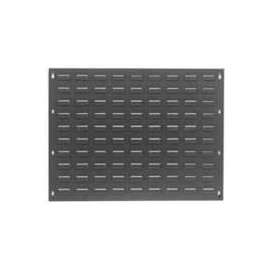 Global Industrial Louvered Gray Wall Panel Without Bins, 27" x 21"