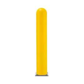 Global Industrial Smooth Bollard Post Sleeve, 8" HDPE Dome Top, Yellow