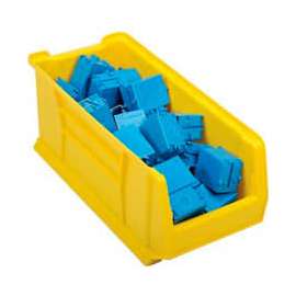 Akro-Mils Super-Size AkroBin Plastic Stacking Bin, 11"W x 23-7/8"D x 10"H, Yellow