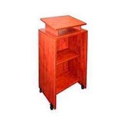 Mobile Podium / Lectern in Cherry Finish