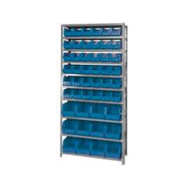 Quantum Storage Systems QSBU-230240 Steel Shelving With 48 Giant Stacking Bins Blue, 12x36x75