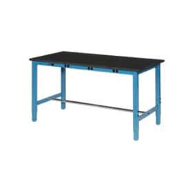 Global Industrial Lab Workbench w/ Phenolic Resin Top & Power Apron, 72"W x 30"D, Blue