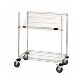 Global Industrial Easy Access Slant Shelf Chrome Wire Cart 36"L x 18"W x 40"H