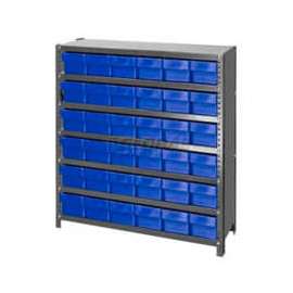 Quantum Storage Systems CL1839-602 Closed Shelving Euro Drawer Unit - 36x18x39 - 36 Euro Drawers Blue