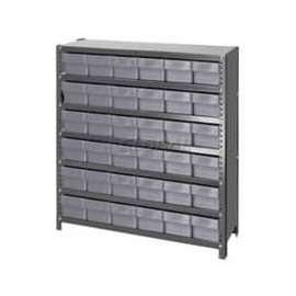 Quantum Storage Systems CL1839-602 Closed Shelving Euro Drawer Unit - 36x18x39 - 36 Euro Drawers Gray