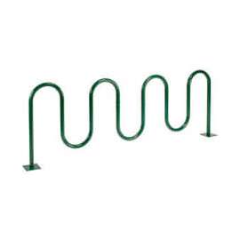 Global Industrial Wave Bike Rack, 9-Bike Capacity, Flange Mount, Green