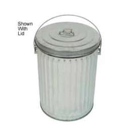 Witt Industries Outdoor Galvanized Steel Corrosion Resistant Trash Can, 10 Gallon, Silver