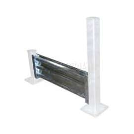 Steel Galvanized Structural Guard Rail, Drop-in Style, 10'L, Galvanized