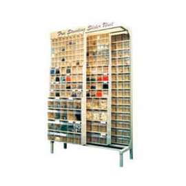 Quantum Gondola QS-309-80 Free Standing Slider System With 80 Bins Ivory
