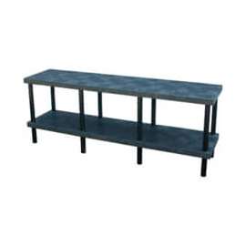 Plastic Workbench w/ Solid Top, 96"W x 24"D, Black