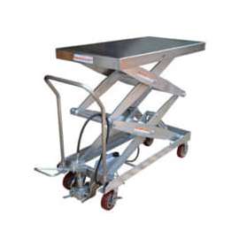 Stainless Steel Pneumatic Mobile Scissor Lift AIR-1500-D-PSS 1500 Lb.