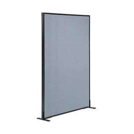 Interion Freestanding Office Partition Panel, 36-1/4"W x 60"H, Blue