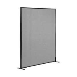 Interion Freestanding Office Partition Panel, 48-1/4"W x 60"H, Gray