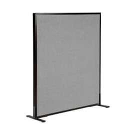 Interion Freestanding Office Partition Panel, 36-1/4"W x 42"H, Gray