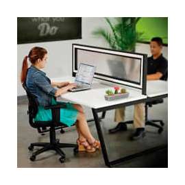 Interion Translucent Partition For Double Collaboration Desk