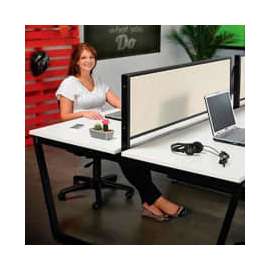 Interion Fabric Divider Partition for Double Collaboration Desk