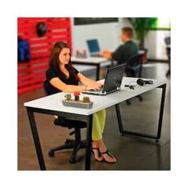 Interion Collaboration Table - Single - 60"W x 30"L x 30"H - Gray