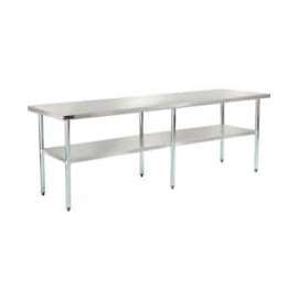 Global Industrial Workbench w/ 18 Ga 430 Series SS Top & Galvanized Shelf, 96"W x 30"D