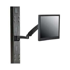 Global Industrial Gas Spring LED or LCD Monitor Arm w/ VESA Plate For Orbit Workstation, Black