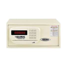 Global Industrial Personal Hotel Safe Electronic Lock w/Card Slot 15Wx10Dx7H Keyed Alike, WHT