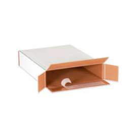 Global Industrial Self Seal Side Loading Corrugated Boxes, 10-7/8"L x 2"W x 12-1/4"H, White