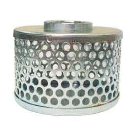 Apache 70002000 4" FNPT Plated Steel Round Hole Strainer